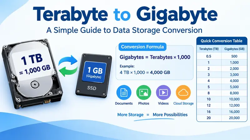 terabyte to gigabyte